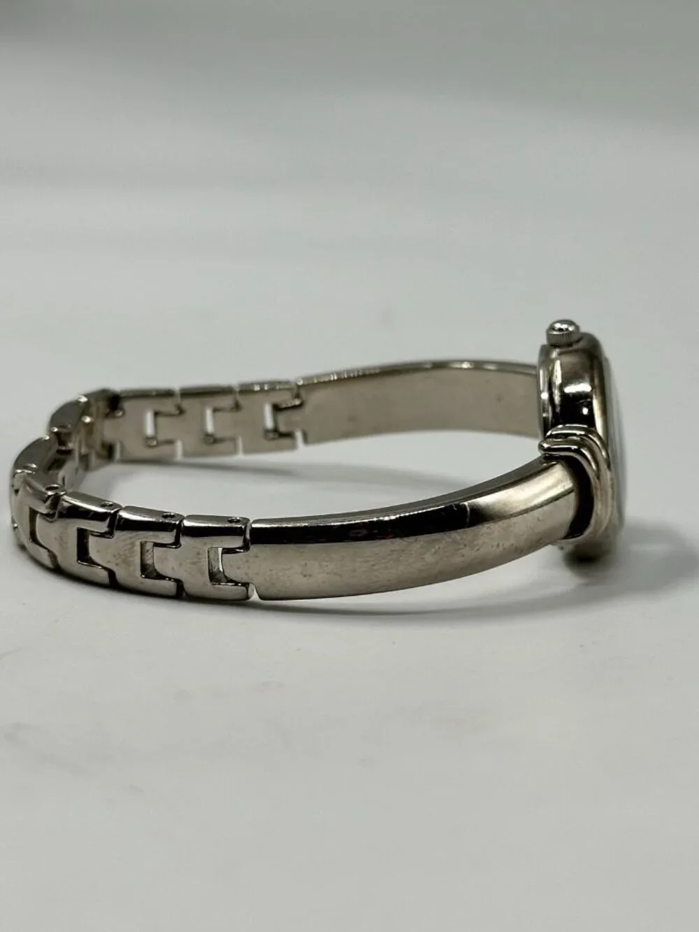 Pulsar Watch Women Silver Tone Black Dial 20MM Bangle Band New Battery 6